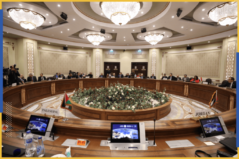 A general view of minsters meeting at the third East Mediterranean Gas Forum (EMGF) which is hosted by Egypt and brings together Cyprus, Greece, Israel, Italy, Jordan and the Palestinians in Cairo, Egypt January 16, 2020. REUTERS/Shokry Hussien