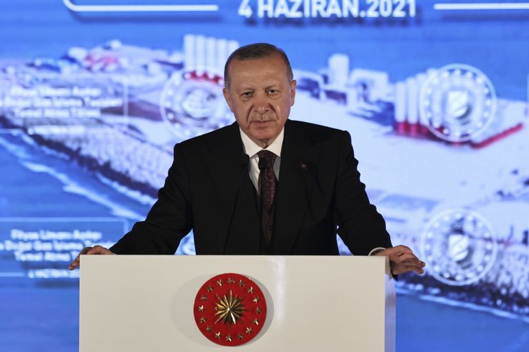 Turkish President Recep Tayyip Erdogan in Zonguldak