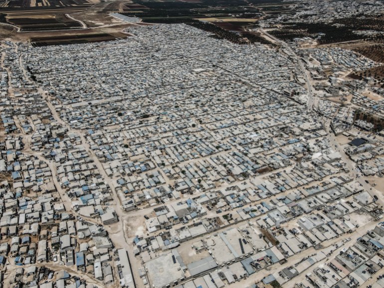 Refugee camp in Idlib which host Syrian civilians who are faced to danger of starvation
