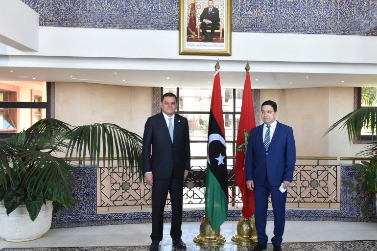 Libyan Prime Minister Abdul Hamid Dbeibeh in Morocco