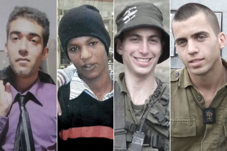كومبو يجمع الأسرى الإسرائيليون (الأربعة) لدى حركة حماس: شاؤول آرون الجندي هدار غولدن أفيرا منغستو هشام السيد