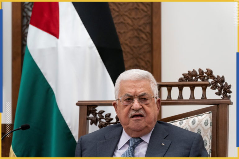 Palestinian President Mahmoud Abbas speaks during a joint press conference with U.S. Secretary of State Antony Blinken (not pictured), in the West Bank city of Ramallah, May 25, 2021. Alex Brandon/Pool via REUTERS