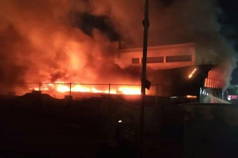 حريق مستشفى الناصرية في العراق
