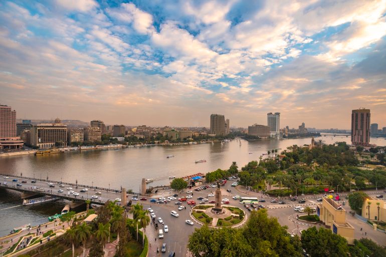 Egypt, Cairo, Nile, Tahrir Square and Garden City