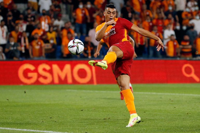 Europa League - Third Qualifying Round - First Leg - Galatasaray v St Johnstone Soccer Football - Europa League - Third Qualifying Round - First Leg - Galatasaray v St Johnstone - Basaksehir Fatih Terim Stadium, Istanbul, Turkey - August 5, 2021 Galatasaray's Mostafa Mohamed in action REUTERS/Kemal Aslan