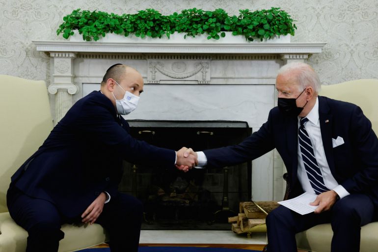 U.S. President Biden welcomes Israel's Prime Minister Bennett, in Washington