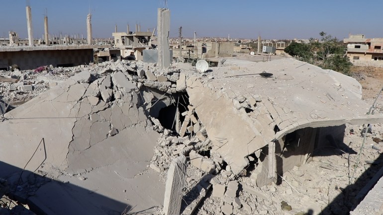 حجم الدمار والخراب الذي حل بالمدينة (درعا ) بسبب قصف النظام