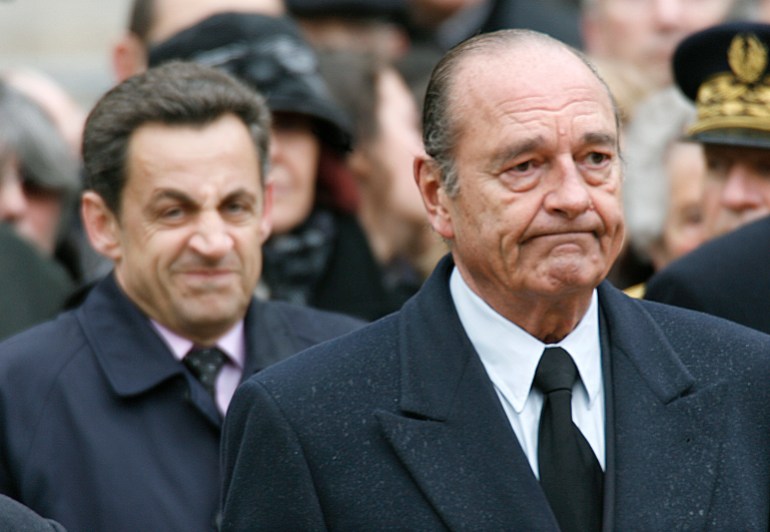 Chirac and Sarkozy attend a ceremony to honour Lucie Aubrac in Paris