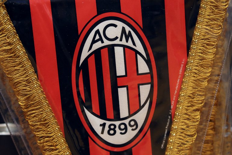 The AC Milan logo is pictured on a pennant in a soccer store in downtown Milan The AC Milan logo is pictured on a pennant in a soccer store in downtown Milan, Italy April 29, 2015. REUTERS/Stefano Rellandini/File Photo TPX IMAGES OF THE DAY Picture Supplied by Action Images
