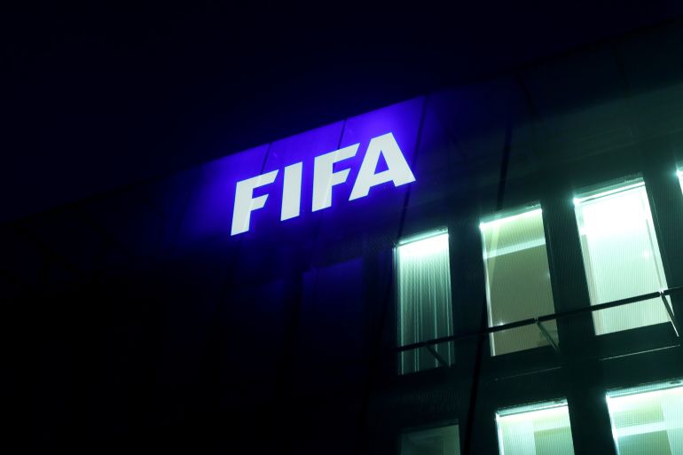 FIFA's logo is seen at its headquarters in Zurich