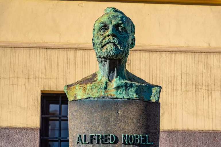 Statue of Alfred Nobel in Oslo, Norway