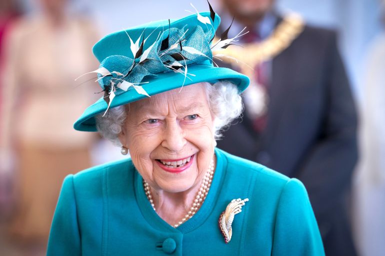 Britain's Queen Elizabeth visits the Edinburgh Climate Change Institute at the University of Edinburgh, as part of her traditional trip to Scotland for Holyrood Week, in Edinburgh, Scotland, Britain July 1, 2021. Jane Barlow/Pool via REUTERS