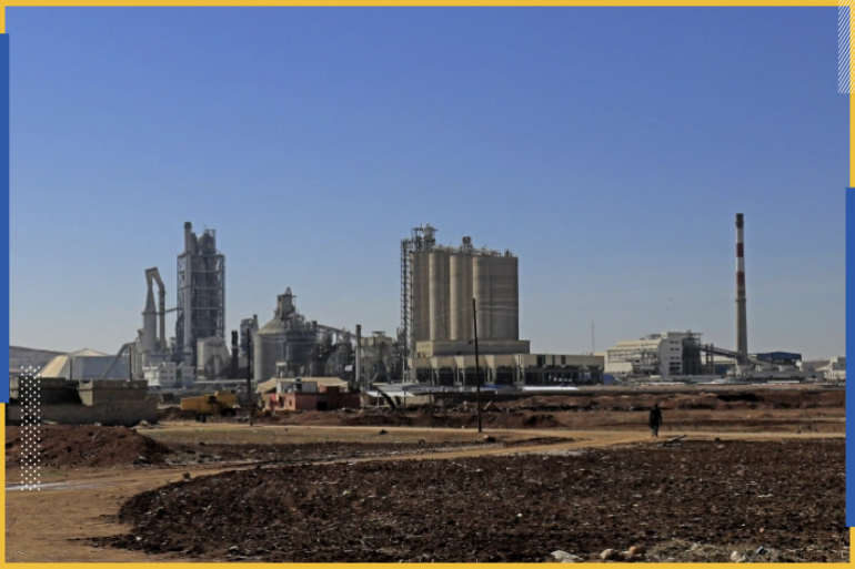 A general view shows the Lafarge Cement Syria (LCS) cement plant in Jalabiya in northern Syria, on February 19, 2018 [File: Delil Souleiman/AFP]