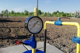 أوكرانيا - لفيف - مايو 2018 - محطة خاصة لاستخراج الغاز في منطقة لفيف غرب أوكرانيا
