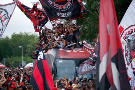 Flamengo Fans Farewell Their Team Ahead of Copa Libertadores Final