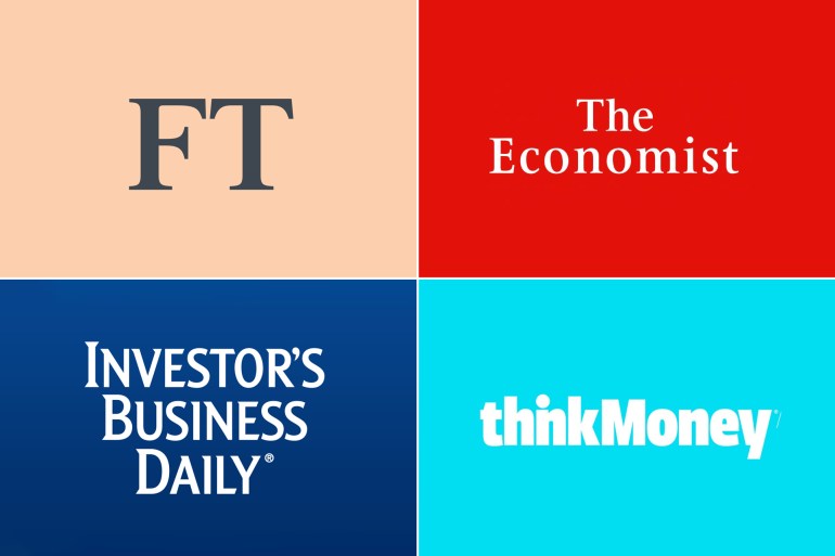 فايننشال تايمز (Financial Times) إيكونوميست (The Economist) Investor’s Business Daily) تينك ماني ماغازين (ThinkMoney Magazine)
