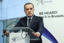 Azerbaijani Foreign Minister Jeyhun Bayramov in Brussels