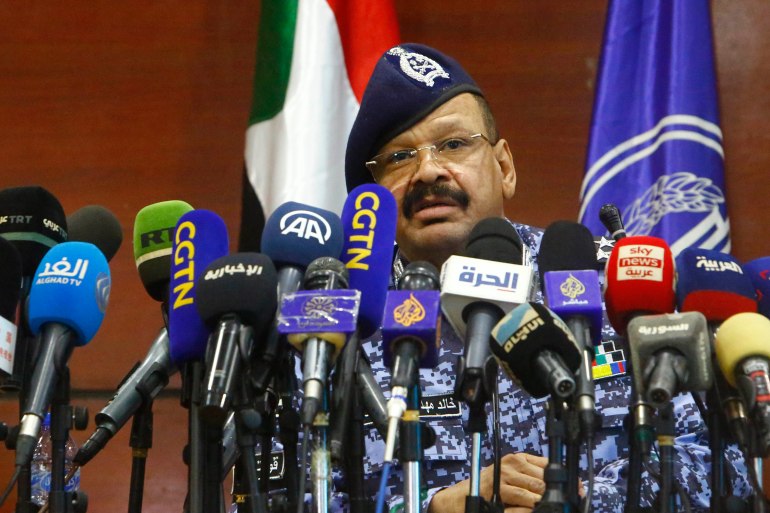 Press conference of Sudan’s police chief Khalid Mehdi