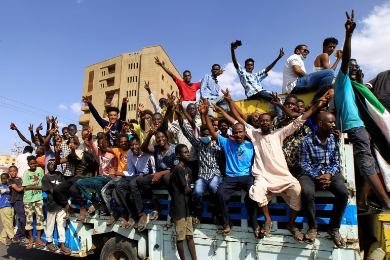 Sudanese protest the recent military seizure of power