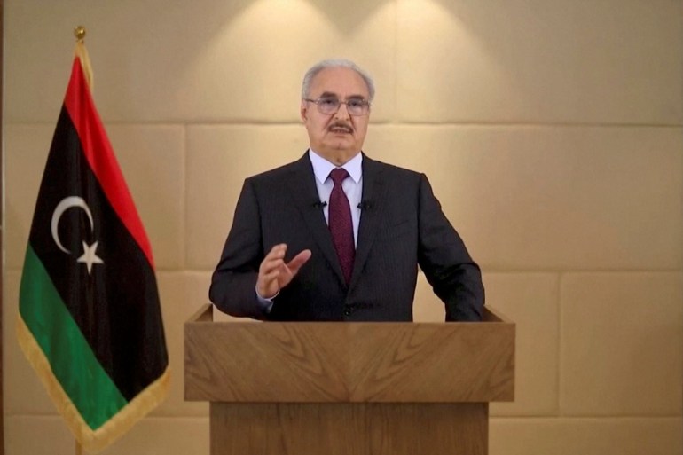 Libya's eastern commander Khalifa Haftar annouces election bid