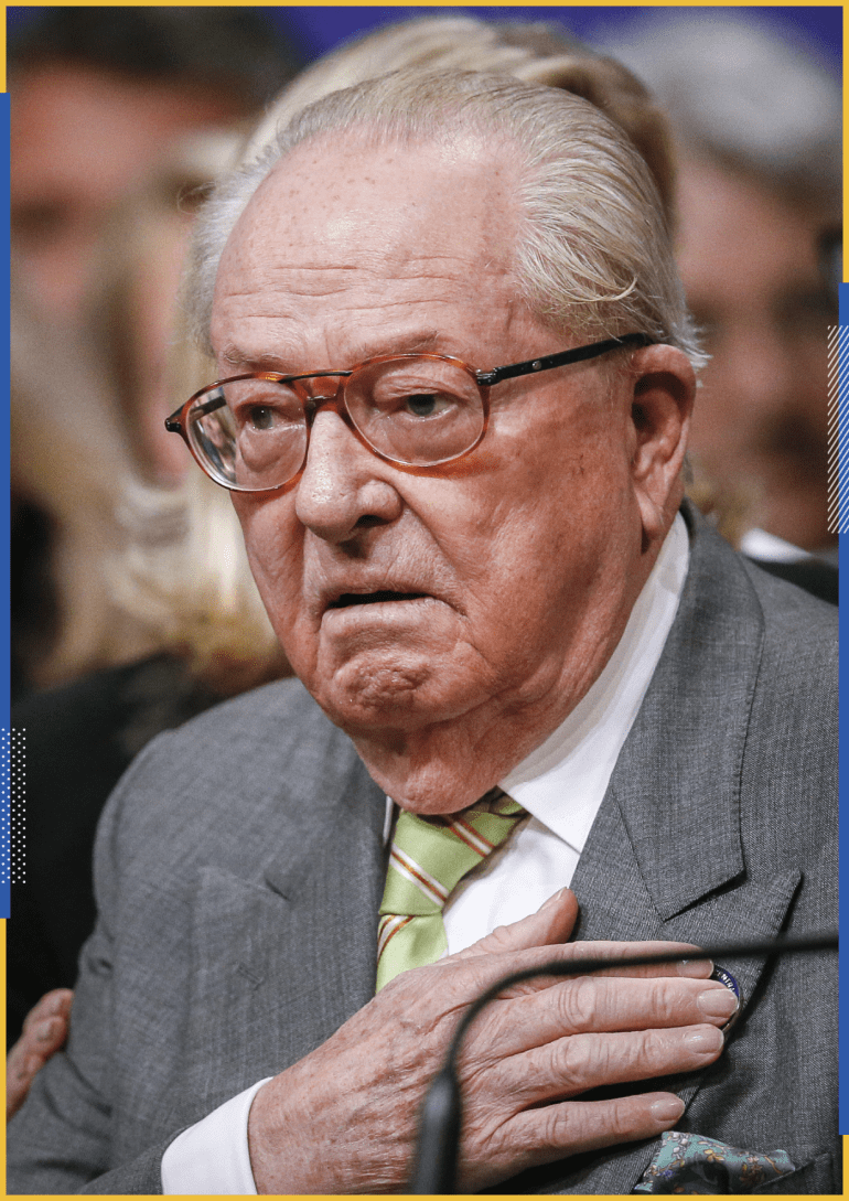 Jean-Marie Le Pen, the founder of France's far-right National Front party, attends the party congress in Lyon in this November 30, 2014 file photo. French National Front founder Jean-Marie Le Pen rejected on Friday April 10, 2015 a call from his daughter, the party's leader, to leave politics over comments he made that she fears will hurt her push to widen the right-wing party's appeal. Marine Le Pen said on Thursday she would seek disciplinary action against her father after the 86-year-old was quoted this week calling France's Spanish-born Prime Minister Manuel Valls "the immigrant". Picture taken November 30, 2014. REUTERS/Robert Pratta/Files