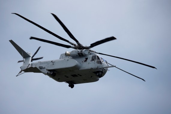 A Sikorsky CH-53K King Stallion helicopter is seen in Berlin