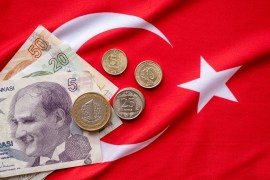 1697028337 Close-up of Turkish Lira on Turkish Flag. Turkey's donation campaign. We are enough for us my turkey Turkish: Hashtag bizbizeyeteriz Turkiyem. Keywords ShutterStock, Shutter Stock, symbol, buy, salary, banknote, donate, stock, cash, breaking, shopping, crisis, epidemic, bill, investment, economy, covid19, market, background, success, turkey, turkish, exchange, support, coin, financial, foreign, recession, paper, rate, currency, hospital, corona, lira, illness, wealth, disease, business, coronavirus, covid-19, health, control, flu, help, trade, money, tl, headache, healthcare and medicine, economic, finance