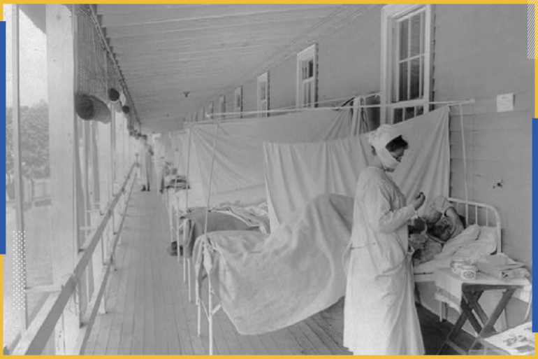 جناح الأنفلونزا - مستشفى والتر ريد، واشنطن العاصمة، عام 1918