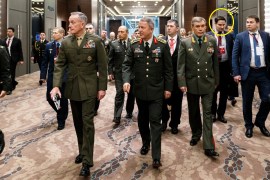 Alexander Smushko (circled) with Russian armed forces chief Valery Gerasimov (third from right) (Photo: mil.ru)