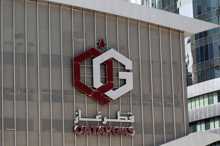 Logo of Qatargas is seen on its building in Doha, Qatar, June 13, 2017. REUTERS/Stringer