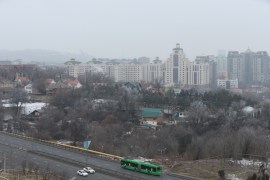 A view shows the city of Almaty