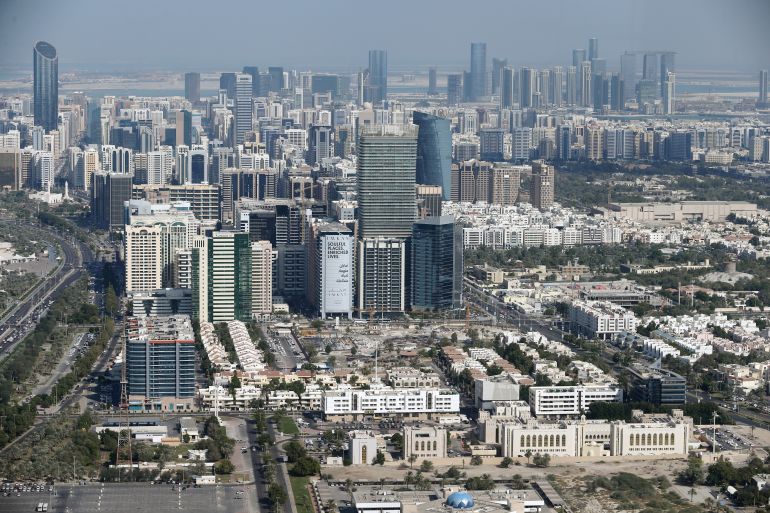 General view of the Abu Dhabi city is seen from observation deck of Emirates Towers in Abu Dhabi