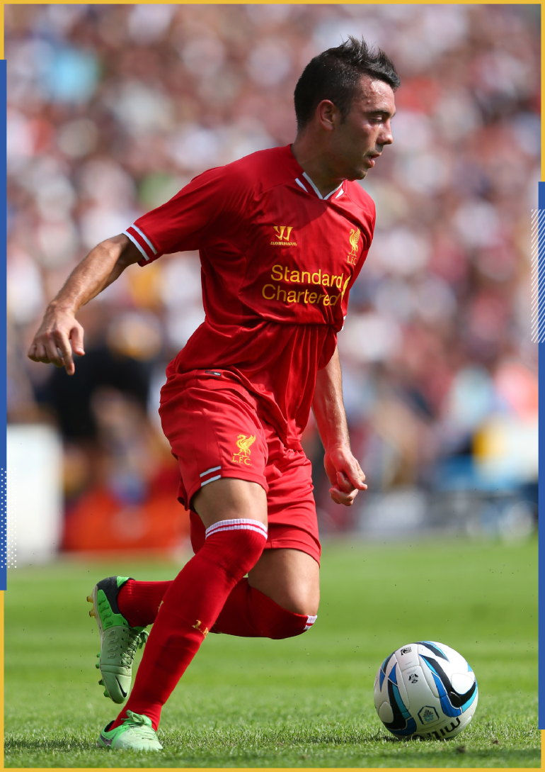 PRESTON, LANCASHIRE - JULY 13: Iago Aspas of Liverpool during the Pre Season Friendly match between Preston North End and Liverpool at Deepdale on July 13, 2013 in Preston, Lancashire. (Photo by Alex Livesey/Getty Images)