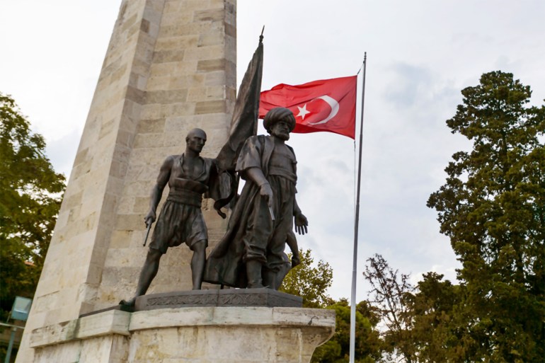 Besiktas district of Istanbul, Turkey - stock photo Close view of The Statue of Barbarossa(Hayreddin Barbarossa) near the Istanbul Naval Museum on the Bosphorus in Besiktas district of Istanbul Getty Images: 1262645520