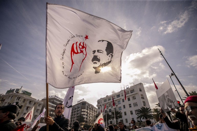 9th death anniversary of Tunisian opposition leader Chokri Belaid in Tunis