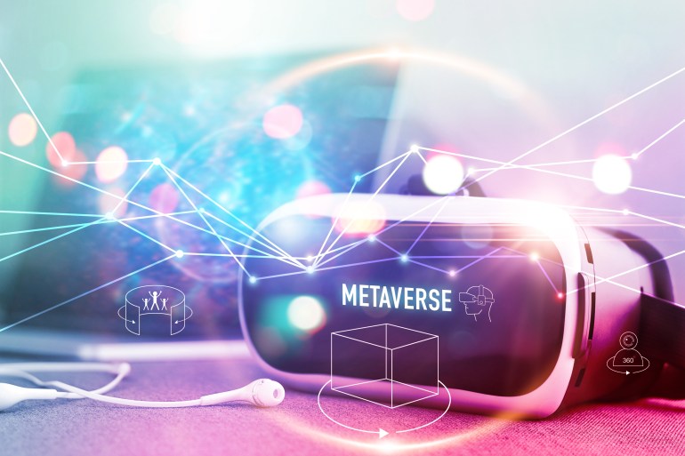 Metaverse technology concept, VR virtual reality