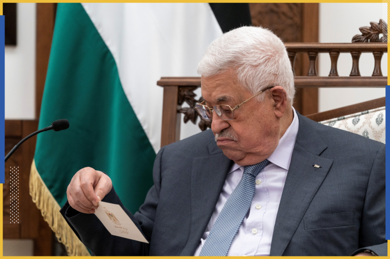Palestinian President Mahmoud Abbas attends a joint press conference with U.S. Secretary of State Antony Blinken (not pictured), in the West Bank city of Ramallah, May 25, 2021. Alex Brandon/Pool via REUTERS
