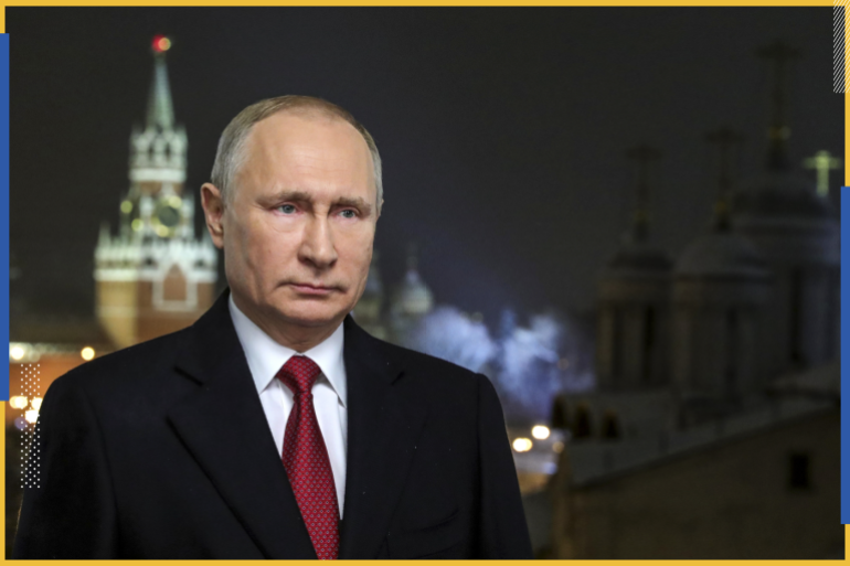 epa07255893 Russian President Vladimir Putin speaks during his annual New Year's address to the nation in Moscow, Russia, 31 December 2018. EPA-EFE/MIKHAEL KLIMENTYEV / SPUTNIK / KREMLIN POOL MANDATORY CREDIT