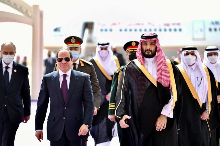 Egypt's President Abdel Fattah Al-Sisi in Saudi Arabia