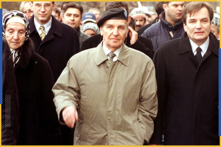 أول رئيس بوسني، علي عزت بيجوفيتش (رويترز)