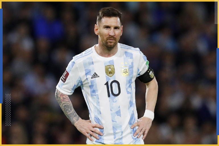 Soccer Football - South American Qualifiers - Argentina v Venezuela - Estadio La Bombonera, Buenos Aires, Argentina - March 25, 2022 Argentina's Lionel Messi reacts REUTERS/Agustin Marcarian