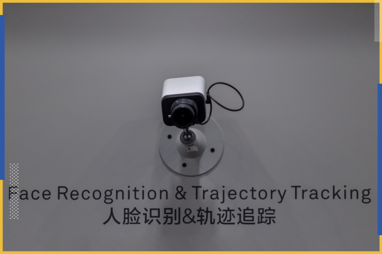 epa07469219 A face recognition and tracking camera is seen at the Huawei headquarters showroom in Shenzhen, Guangdong Province, China, 28 March 2019. EPA-EFE/ALEKSANDAR PLAVEVSKI