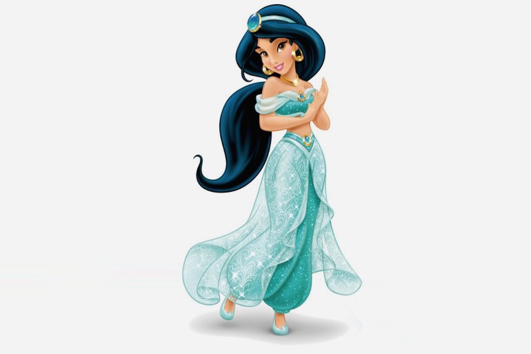 -الأميرة ياسمين في فيلم الرسوم المتحركة "علاء الدين" ( Aladdin) لشركة ديزني
