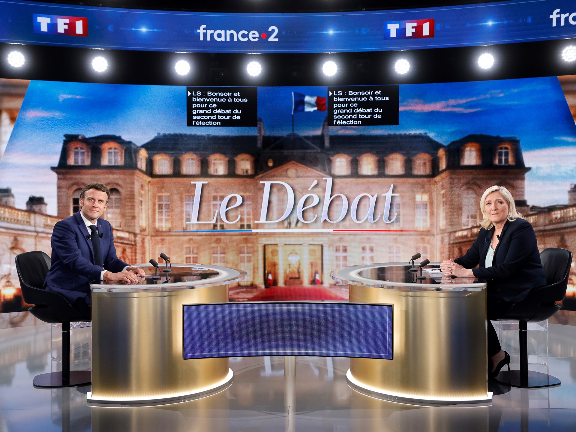 Dans un débat télévisé, Le Pen s'en tient à l'interdiction du hijab en France et Macron l'accuse d'avoir déclenché une guerre civile  Actualités politiques