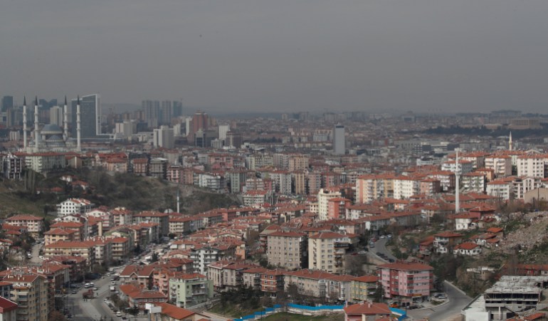 A general view of residential and commercial areas in Ankara