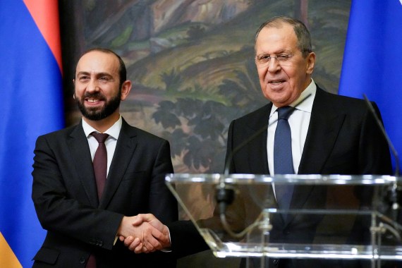 Russian Foreign Minister Sergei Lavrov meets his Armenian counterpart Ararat Mirzoyan in Moscow