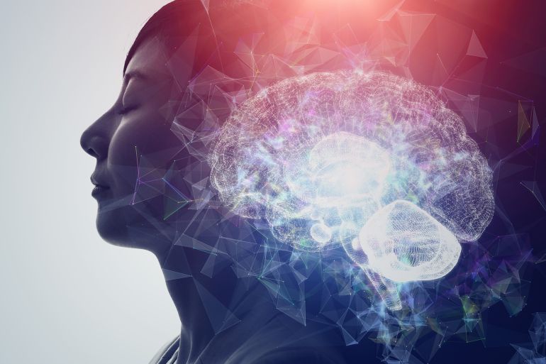 "adrenaline, ai, analysis, artificial intelligence, asian, big data, brain, brain substance, cg, communication, computer graphics, concentration, concept, deep learning, dopamine, endorphins, face, future, futuristic, head, hormones, human, hypnosis, information, medical, medicine, meditation, melatonin, memory, mindfulness, network, neural, neuron, neuroscience, noradrenaline, people, person, profile, psychoanalysis, psychology, psychology appraisal, relaxation, science, serotonin, silhouette, sleep, synapse, technology, therapy, woman"