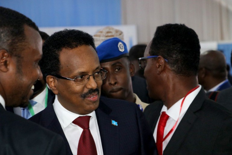 MOGADISHU, SOMALIA - MAY 15: Somalia's president Mohammed Abdullah Fermacu attends a session as members of the lower and upper house of the legislature meet to elect the new president in Mogadishu, Somalia on May 15, 2022. ( Tufan Aktaş - Anadolu Agency )