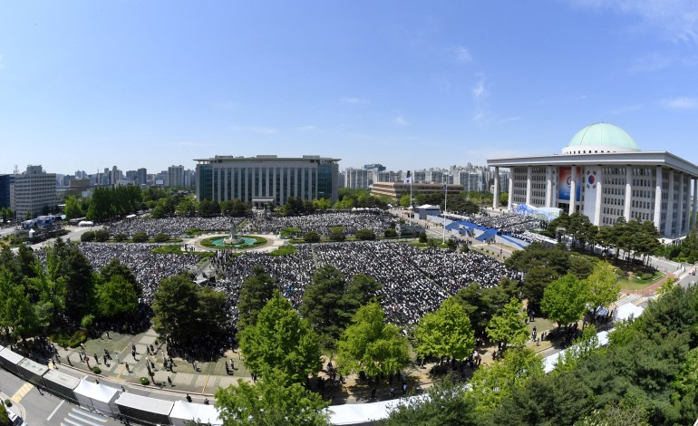 South Korea holds the inauguration ceremony for incoming President Yoon Suk-yeol in Seoul
