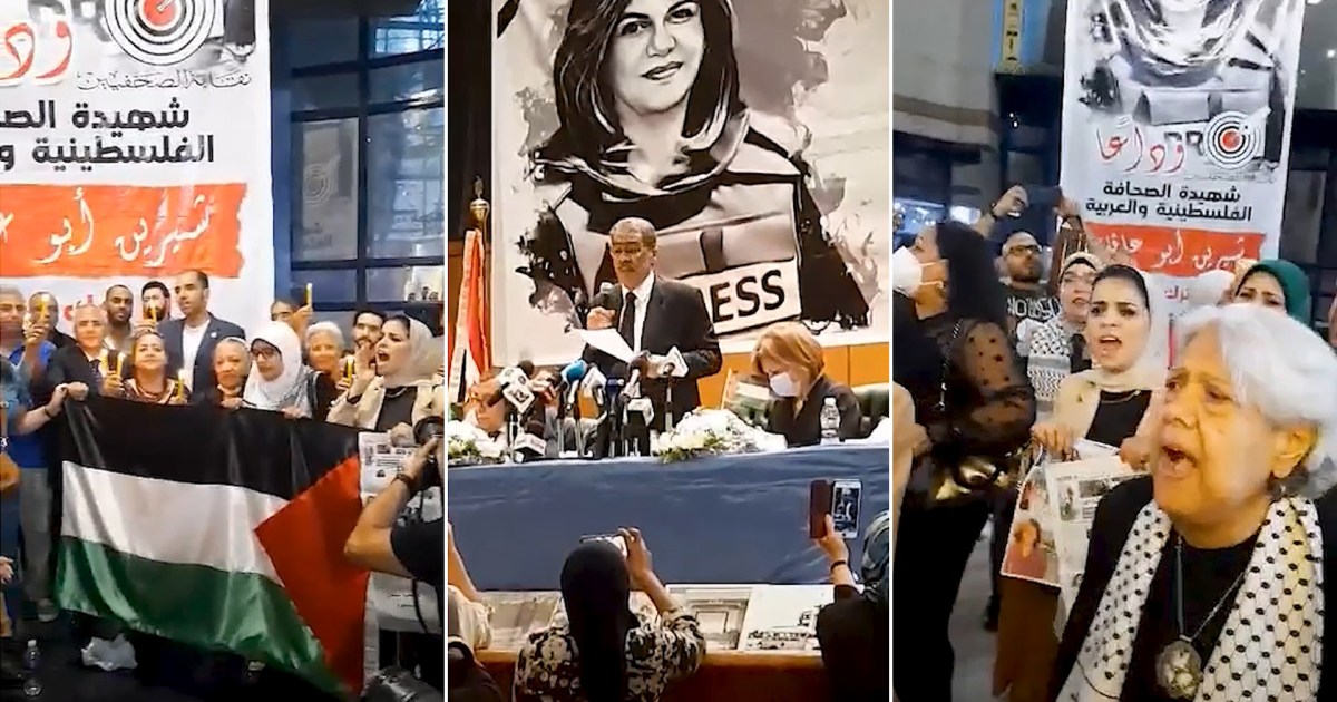 فيديو غراف.. هتافات صحفيي مصر في تأبين شيرين أبو عاقلة